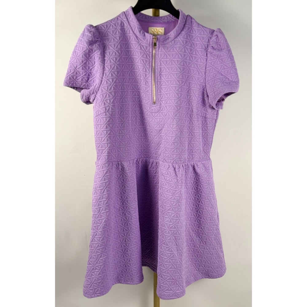 SSYS the Label Lg Everyday Dress Classy Chic Classic Comfort Textured Purple